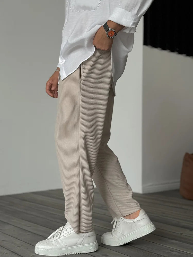 Mens Soft Trousers Comfortable Fit