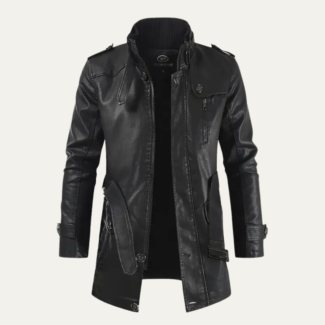 Mens Leather Jacket Thick Fleece Lined Vintage Style - BritishMode