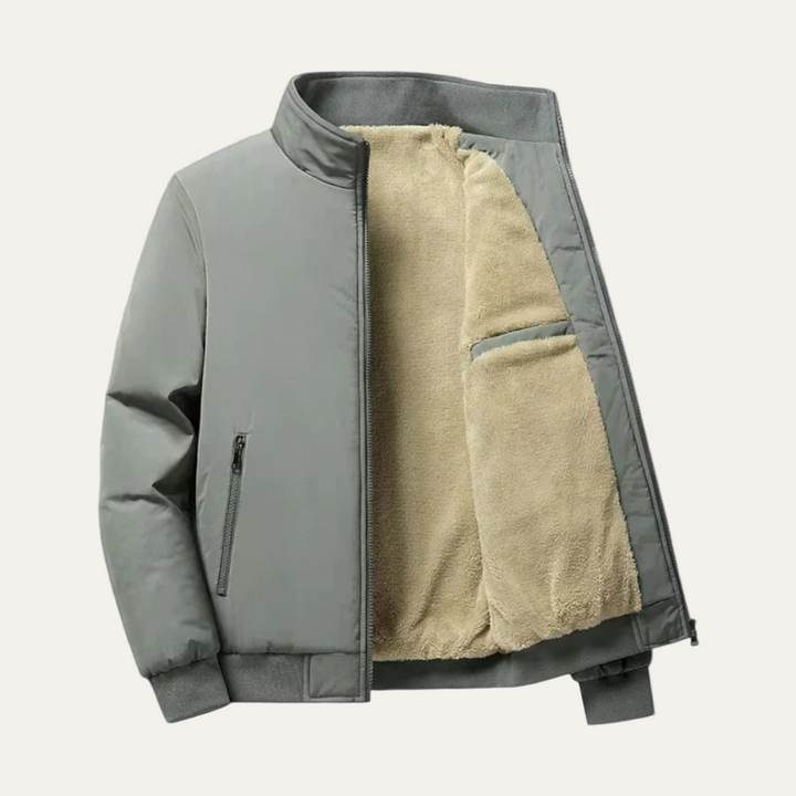Mens Bomber Jacket Fur Lined Heavyweight Warm