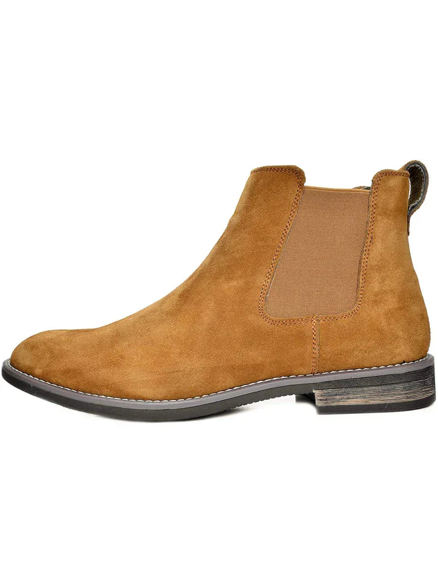 Unisex Chelsea Boots Suede Slip-On