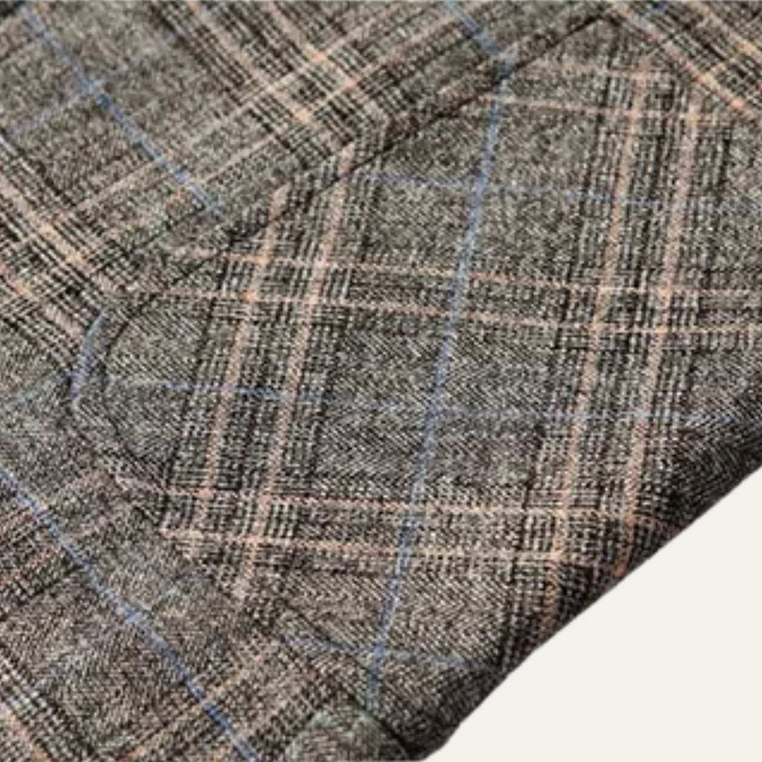 Mens Blazer Jacket Wool Checked Slim Fit
