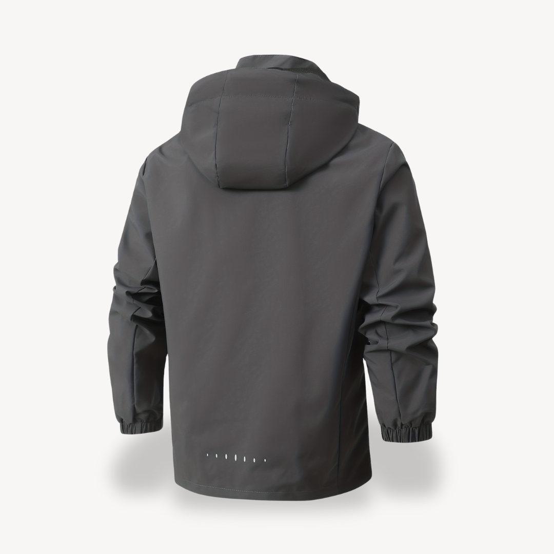Mens Hoodie Water-Resistant Zip Front