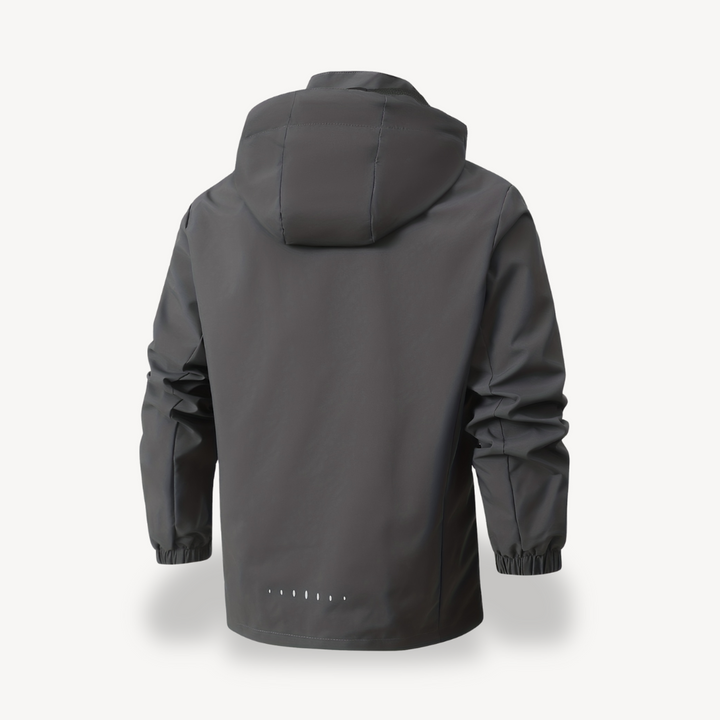 Mens Hoodie Water-Resistant Zip Front