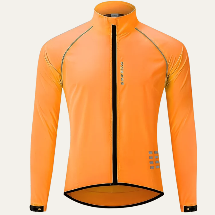 Mens Cycling Jacket Reflective High Collar Full Zip
