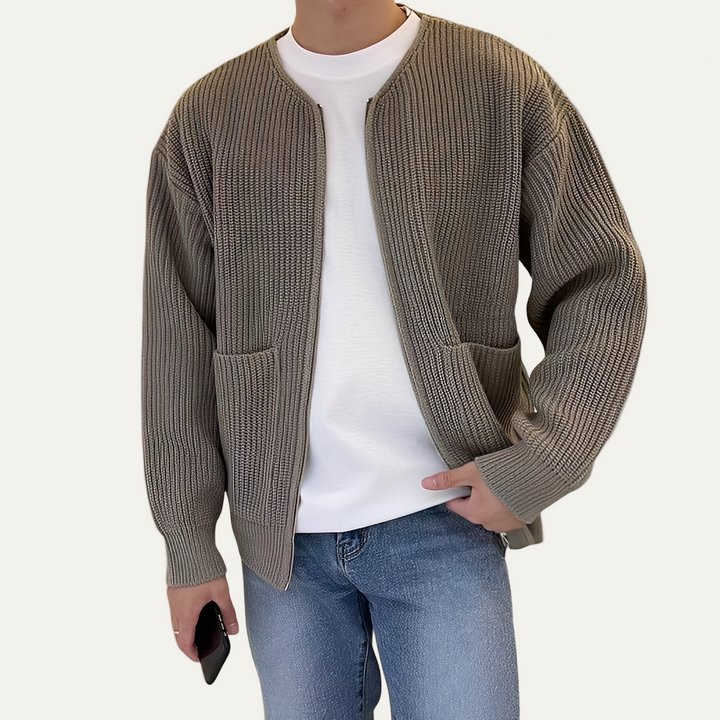 Mens Bomber Jacket Pleated Texture Oversized Fit Zip Front
