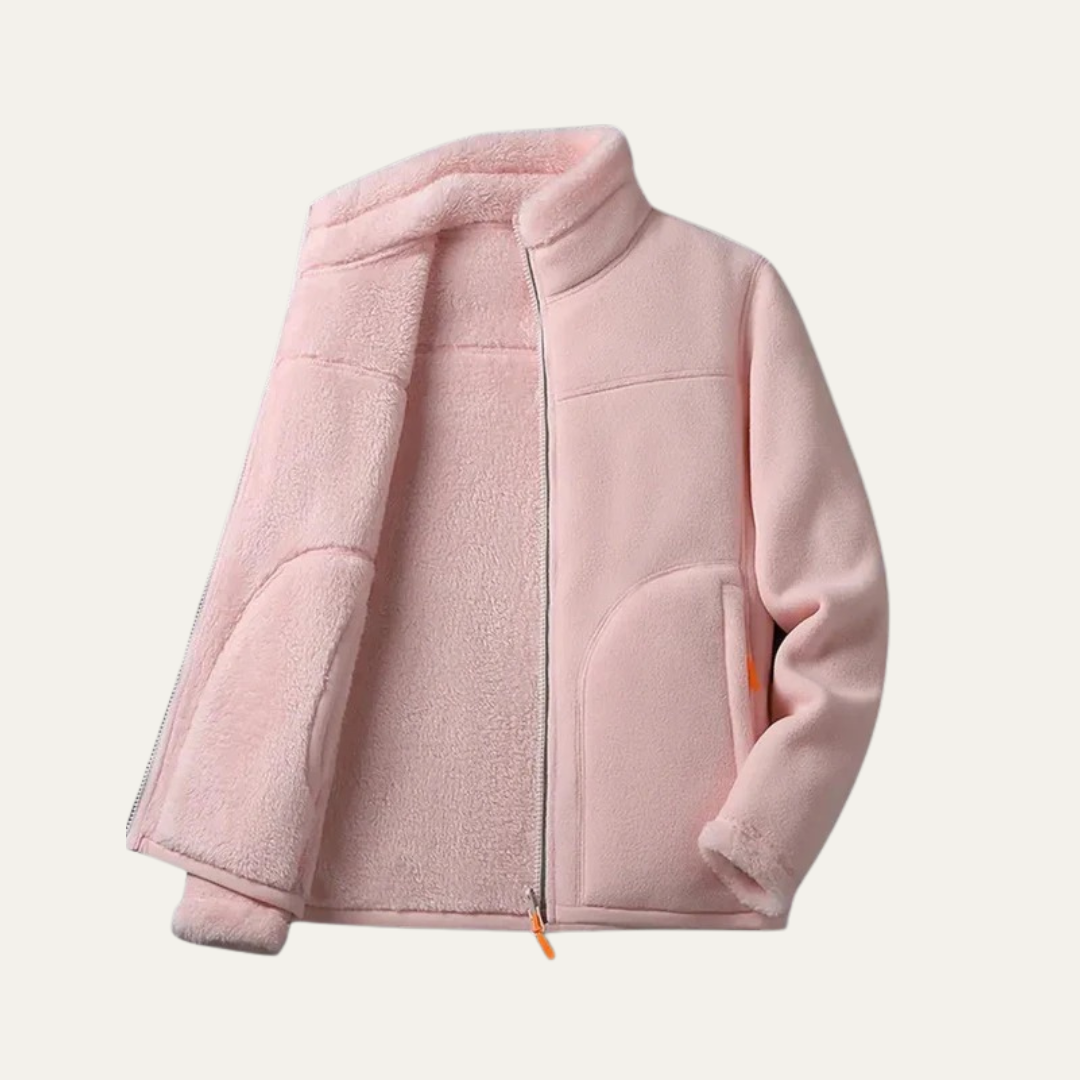 Womens Fleece Jacket Soft Zip Front