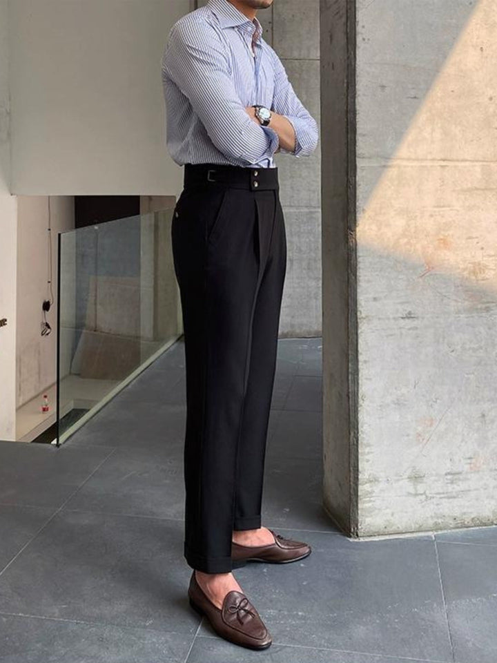Mens Gurkha Pants Cotton Relaxed Fit