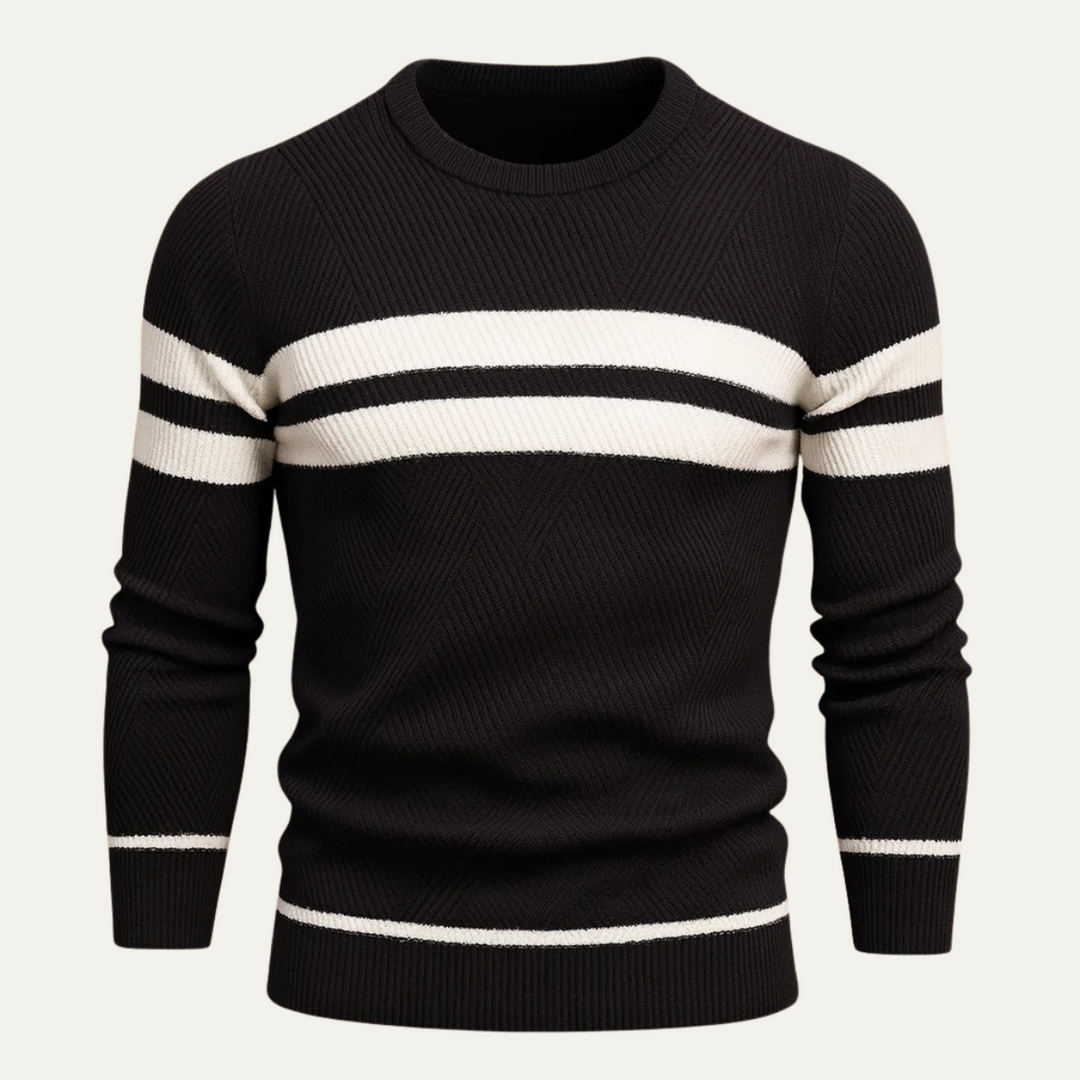 Womens Knit Jumper with Stripes Regular Fit