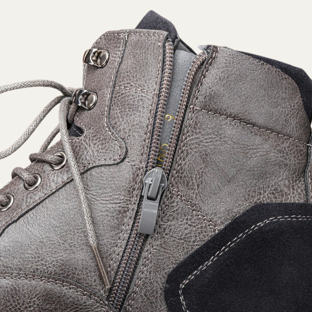 Mens Ankle Bootie Slip-On Textured Croc Pattern