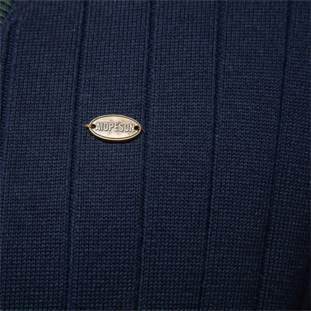 Mens Slim Fit V-Neck Cotton Knit Cardigan