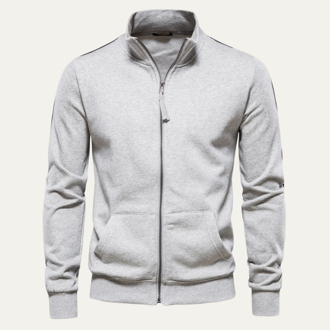 Mens Track Jacket Full Zip High Collar