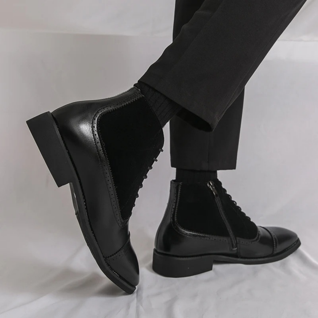 Mens Formal Chelsea Leather Boots Elegant Style