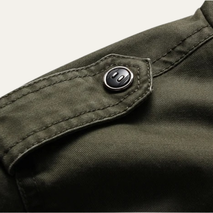 Mens Cargo Jacket Cotton Pockets Trendy Fit