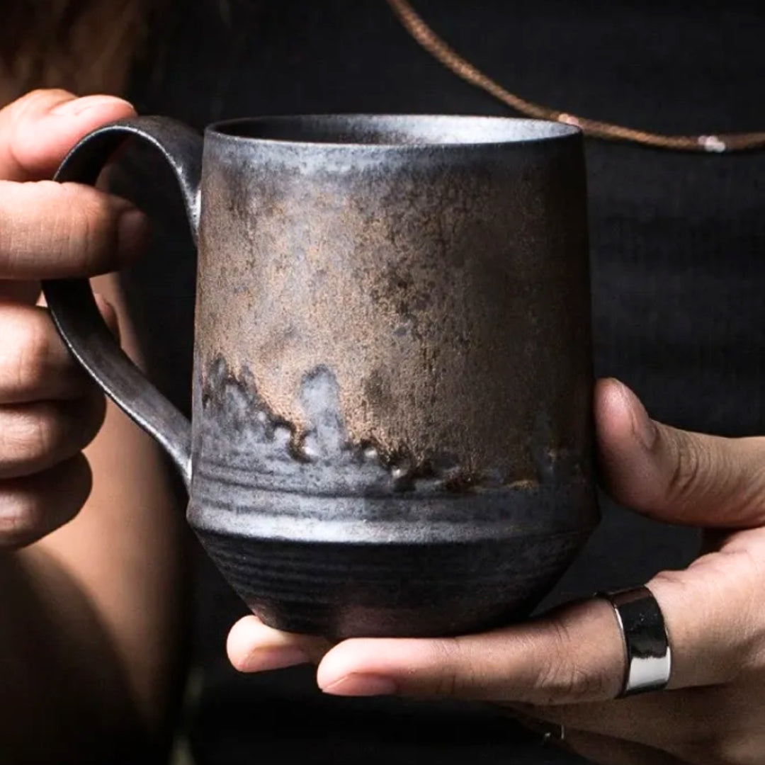 Ceramic Coffee Mug Set Rustic Style for Daily Use - BritishMode