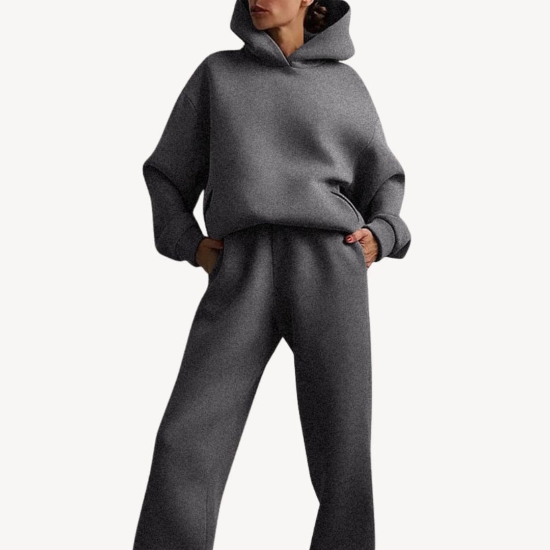 Womens Hoodie and Sweatpants Set Cotton Relaxed Fit