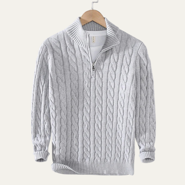 Mens Sweater Heavy Cable Knit Design