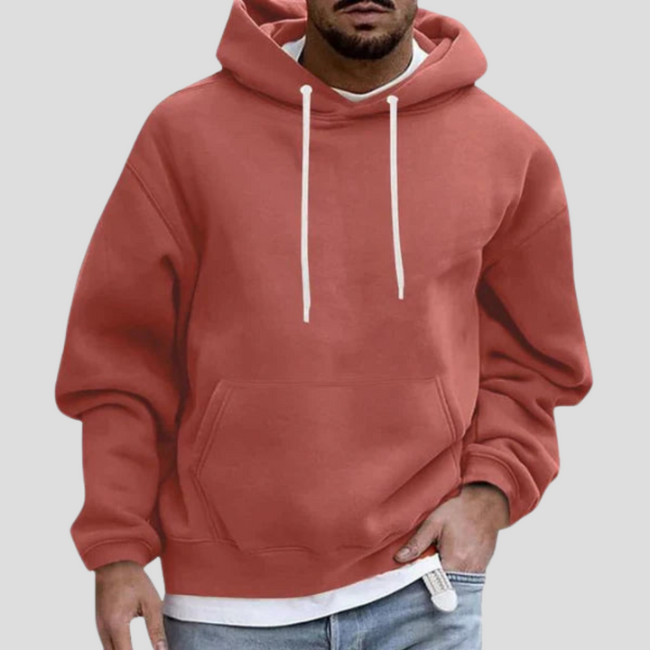 Mens Hoodie Cotton Fleece Relaxed Fit with Pockets