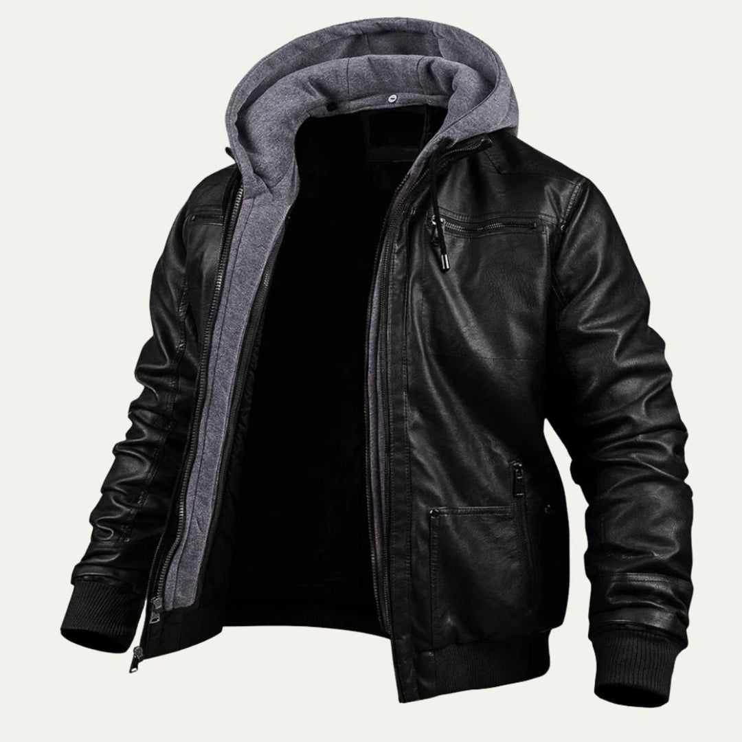Mens Leather Jacket Modern Warm Fit - BritishMode