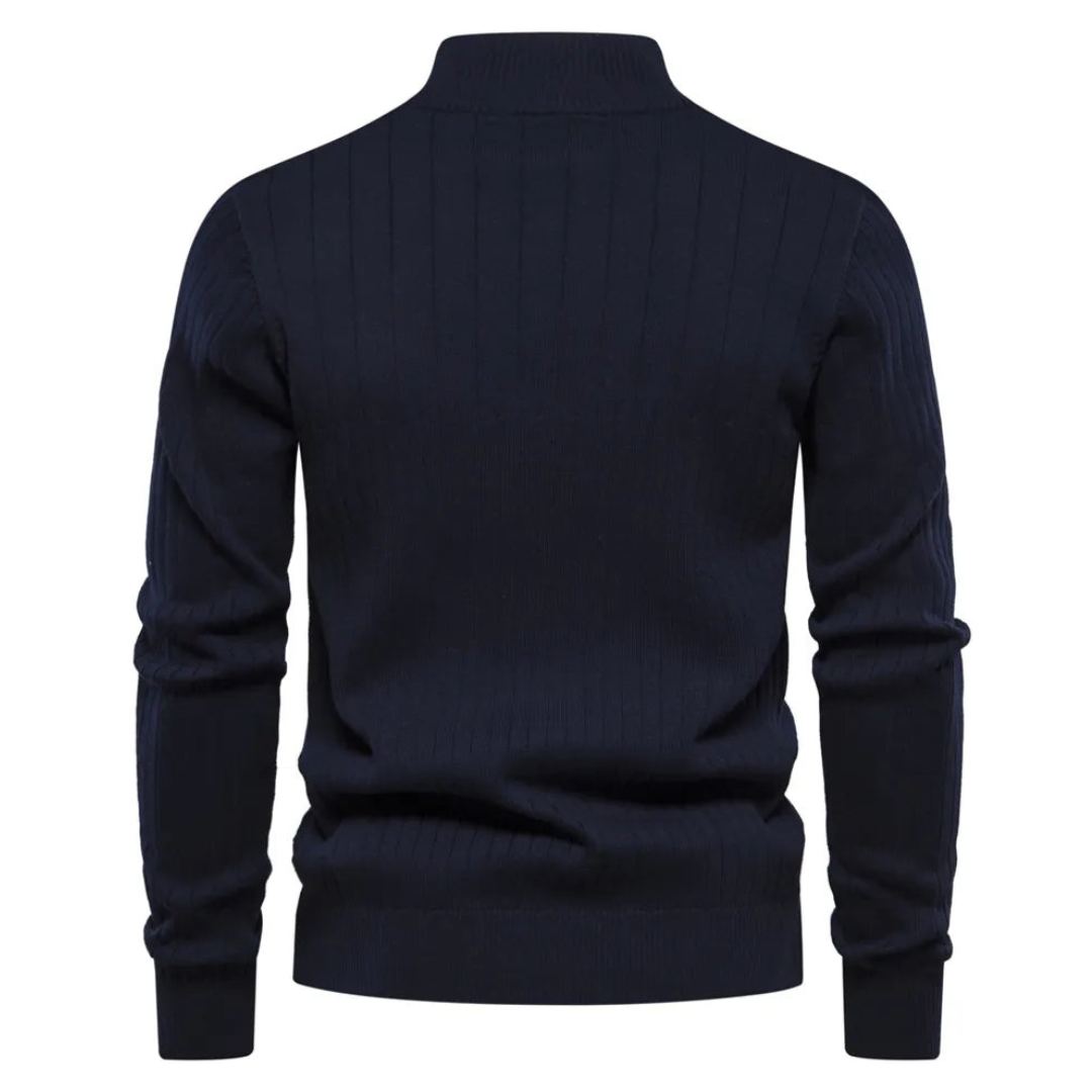 Mens Half-Zip Sweater Long Sleeve Knit