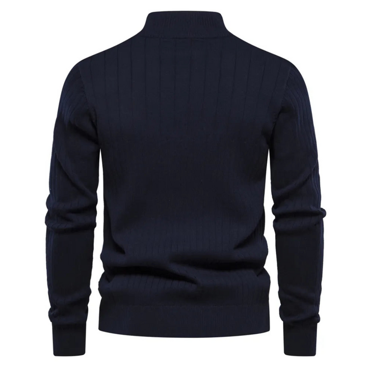 Mens Half-Zip Sweater Long Sleeve Knit