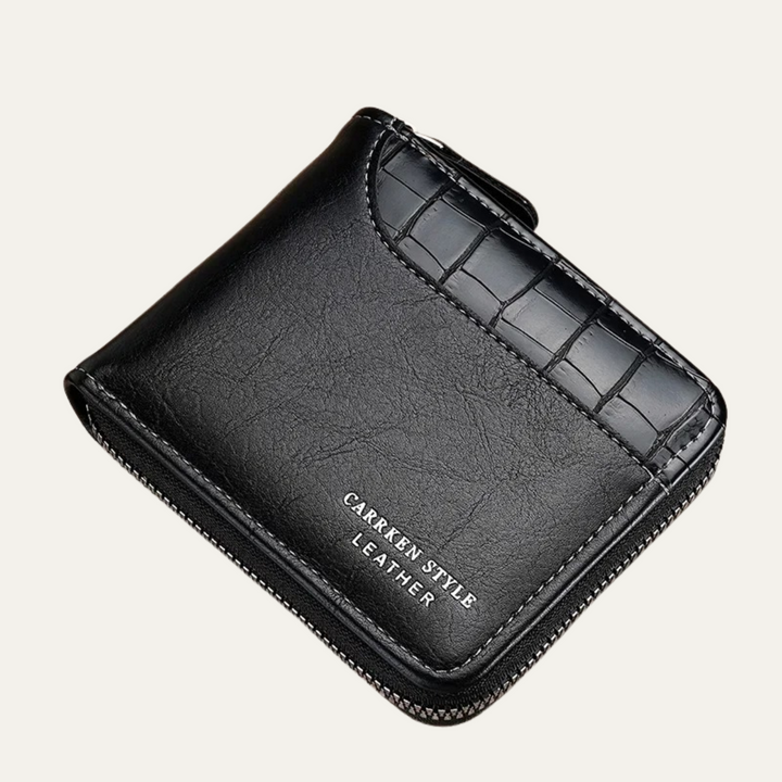 Mens Leather Coin Purse Wallet Compact Slim Design