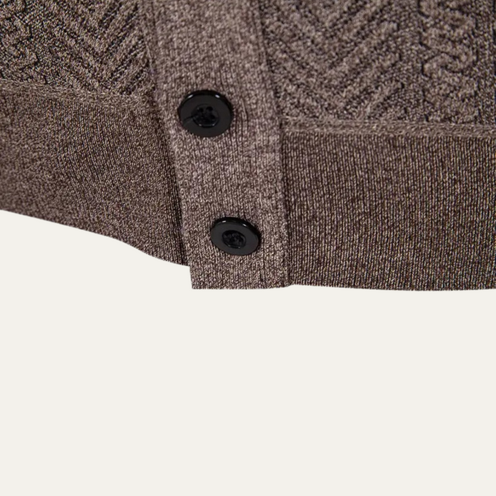 Mens Knit Cardigan Button-Up Casual with Pockets