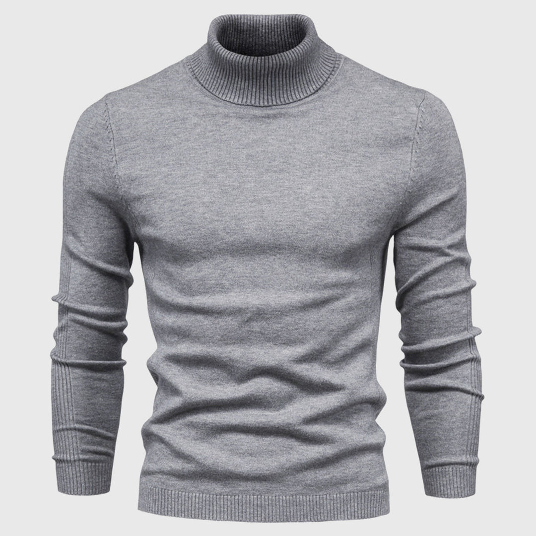 Mens Turtleneck Jumper Soft Knit Washable Layering