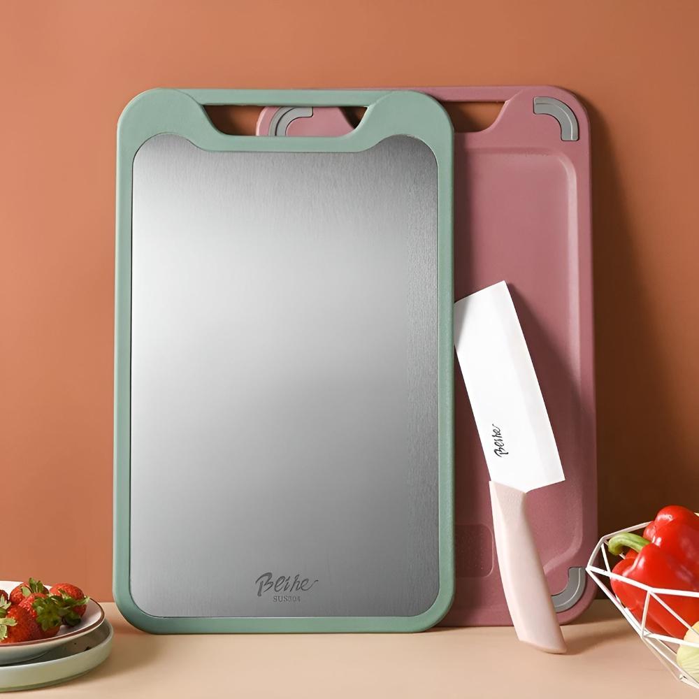 Two-Sided Metal Chopping Board Durable - BritishMode