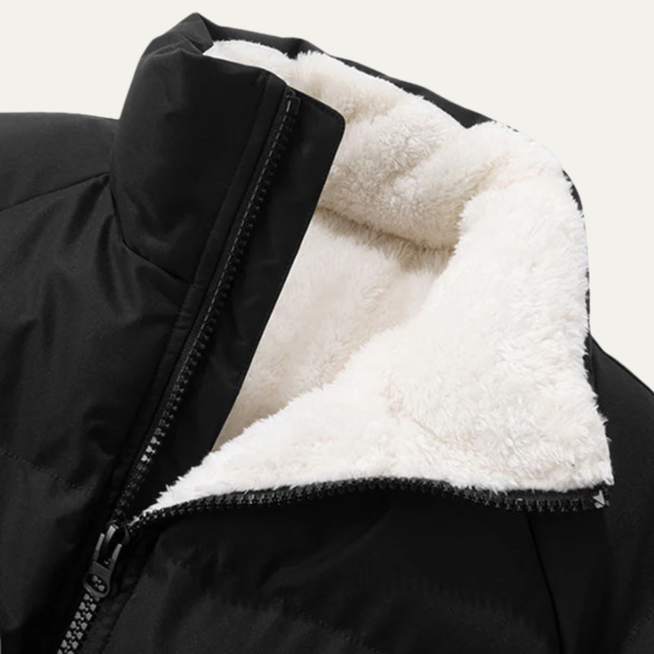 Mens Reversible Puffer Jacket Sherpa Lined