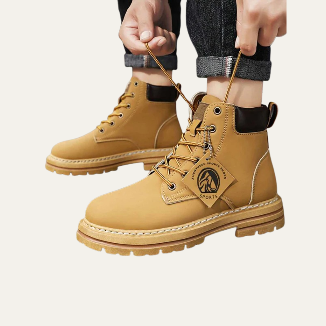 Mens Chelsea Work Boots Rugged Lug Sole