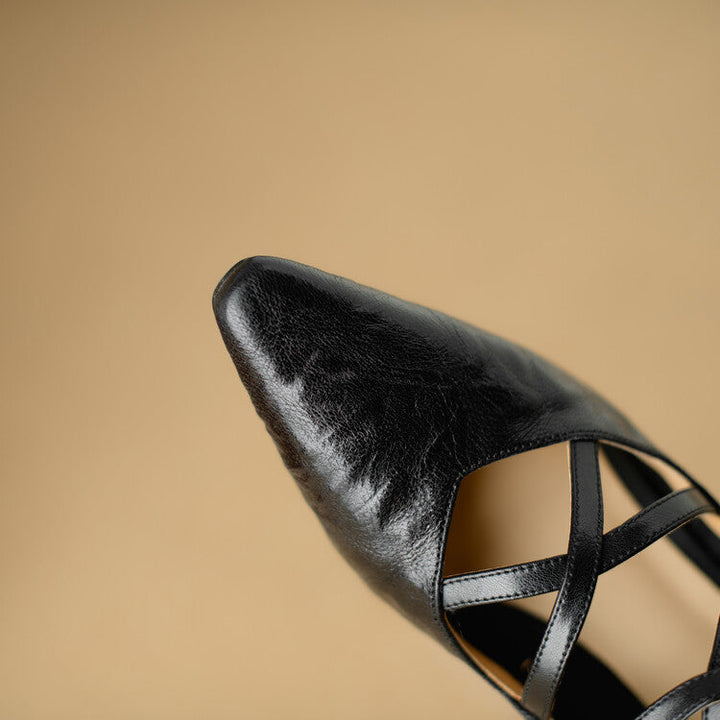Womens Genuine Leather Heels Classic Fit
