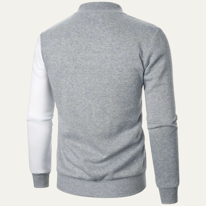 Mens Lightweight Zip-Up Jacket Color Block Design