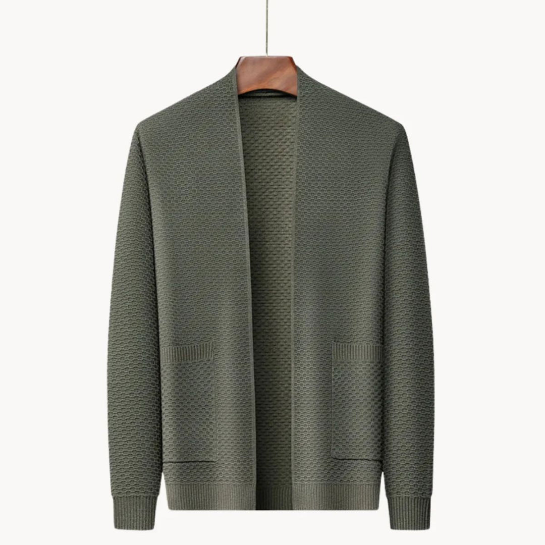 Mens Knit Cardigan Open Front Casual Fit