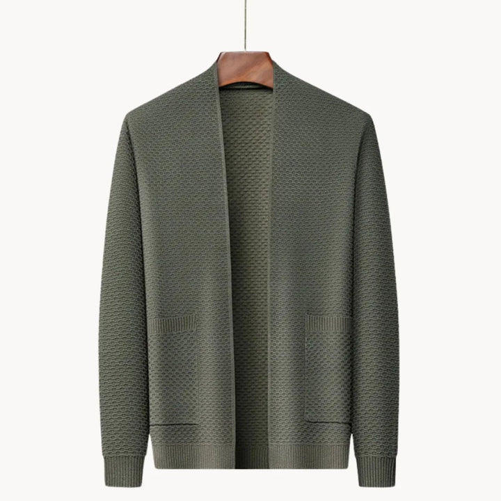 Mens Knit Cardigan Open Front Casual Fit