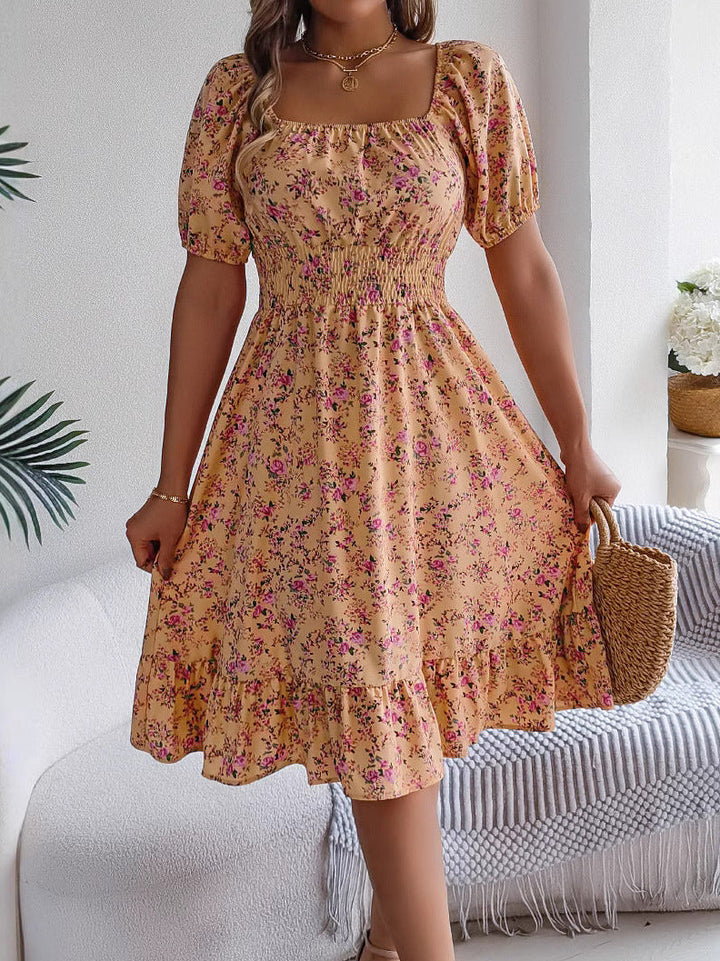 Womens Summer Dress with Ruffle Detail Lightweight