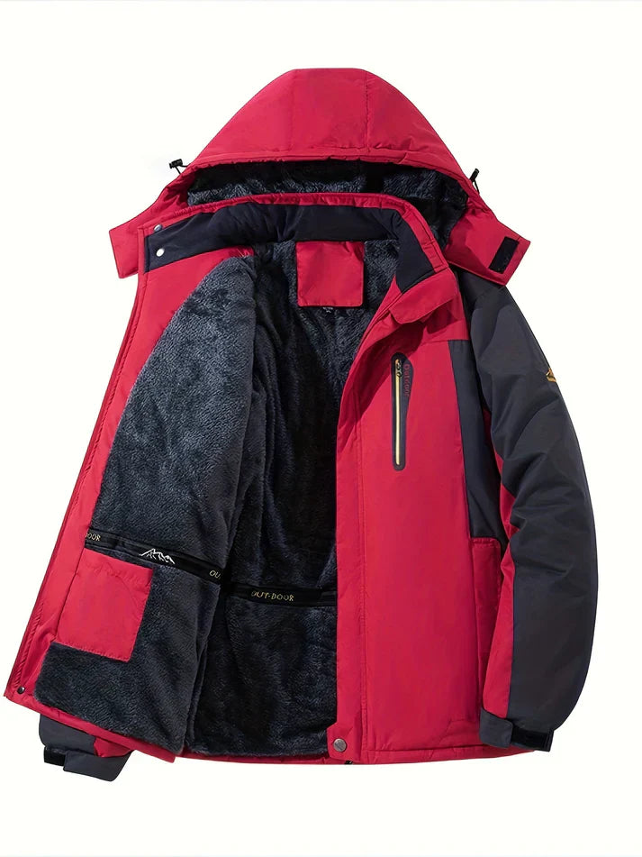 Mens Winter Coat Insulated Fleece Cozy Fit