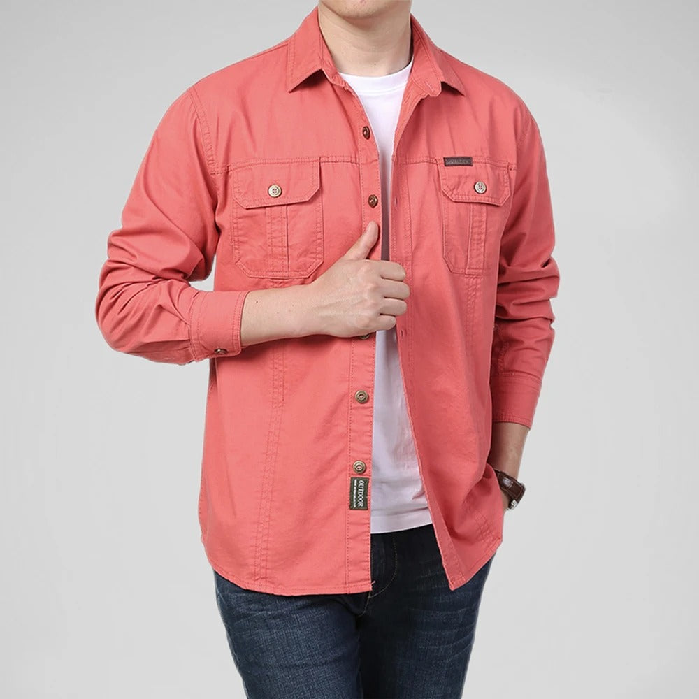 Mens Outdoor Shirt Classic Regular Fit - BritishMode