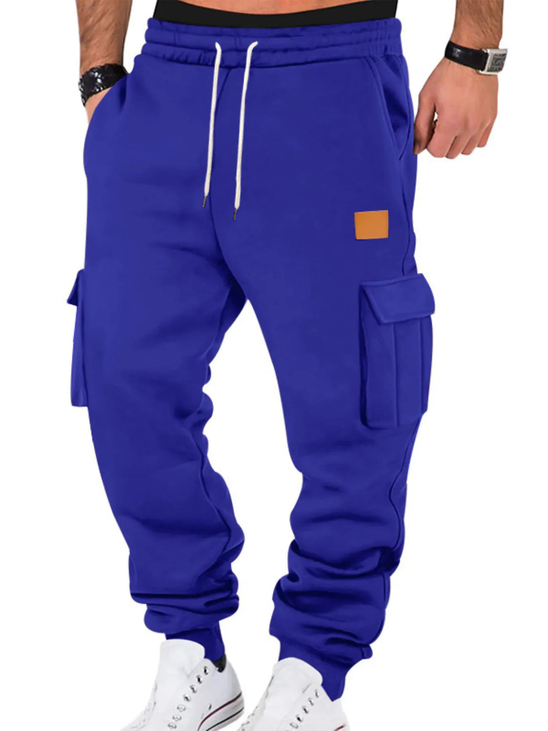 Mens Cargo Joggers Elastic Waist Relaxed Fit Plus Size