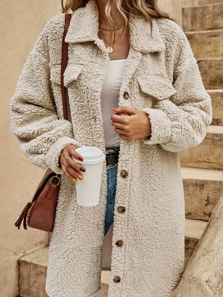 Womens Faux Fur Parka Coat Plush Oversized Fit