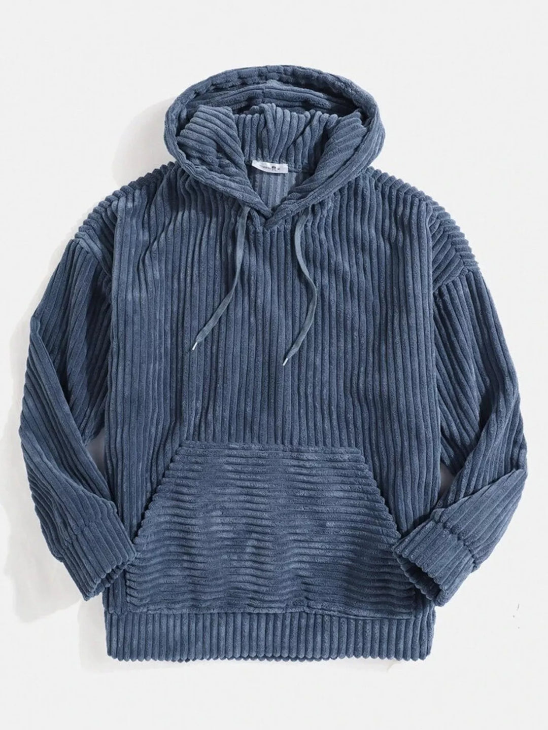Mens Corduroy Hooded Jacket Relaxed Fit Large Size
