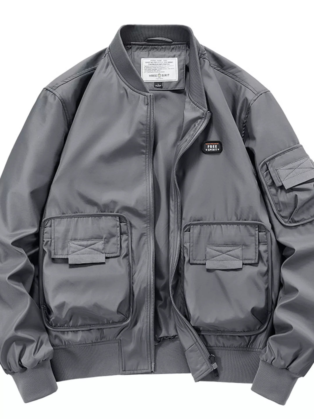 Mens Slim Fit Casual Bomber Jacket - BritishMode