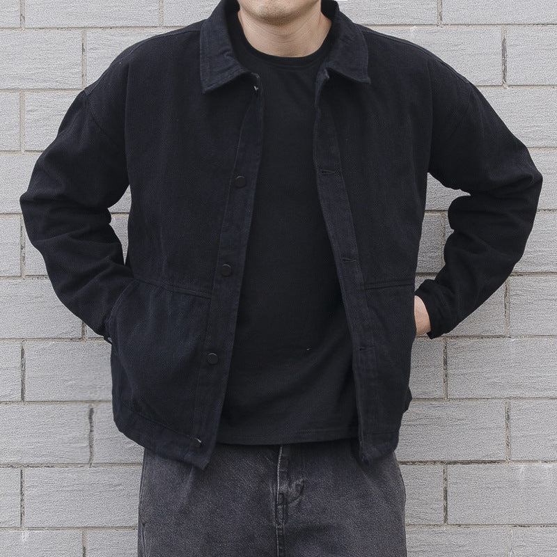 Mens Button-Down Jacket Relaxed Fit - BritishMode