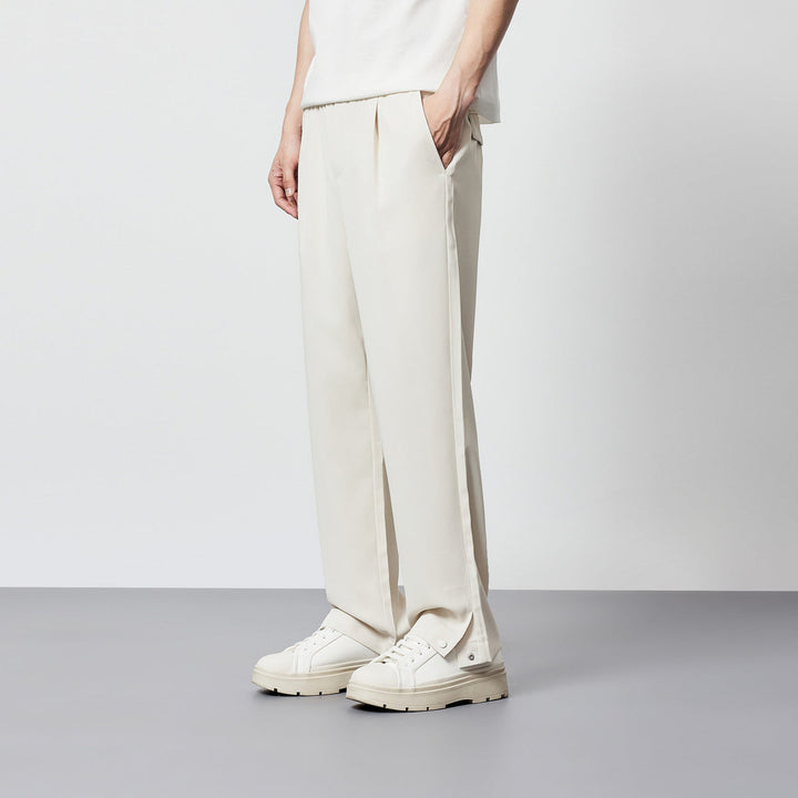 Mens Dress Pants Relaxed Fit Wide Leg