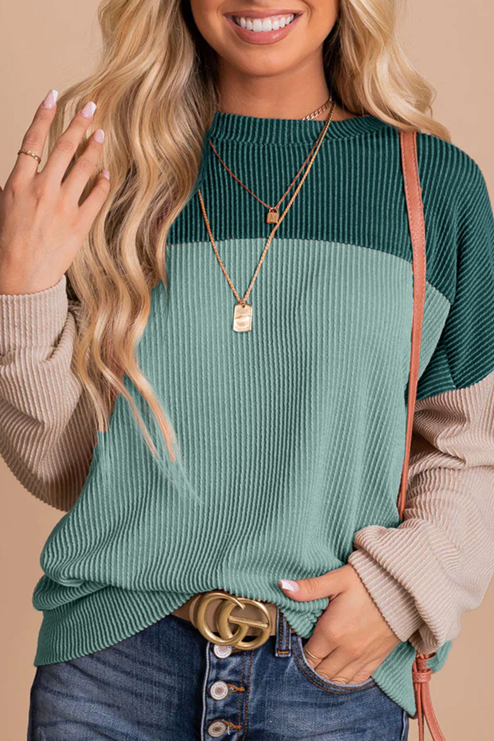 Womens Long Sleeve Sweater Warm Knit Winter