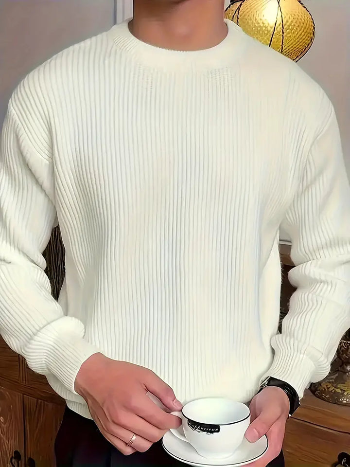 Mens Casual Sweater Knit Relaxed Fit