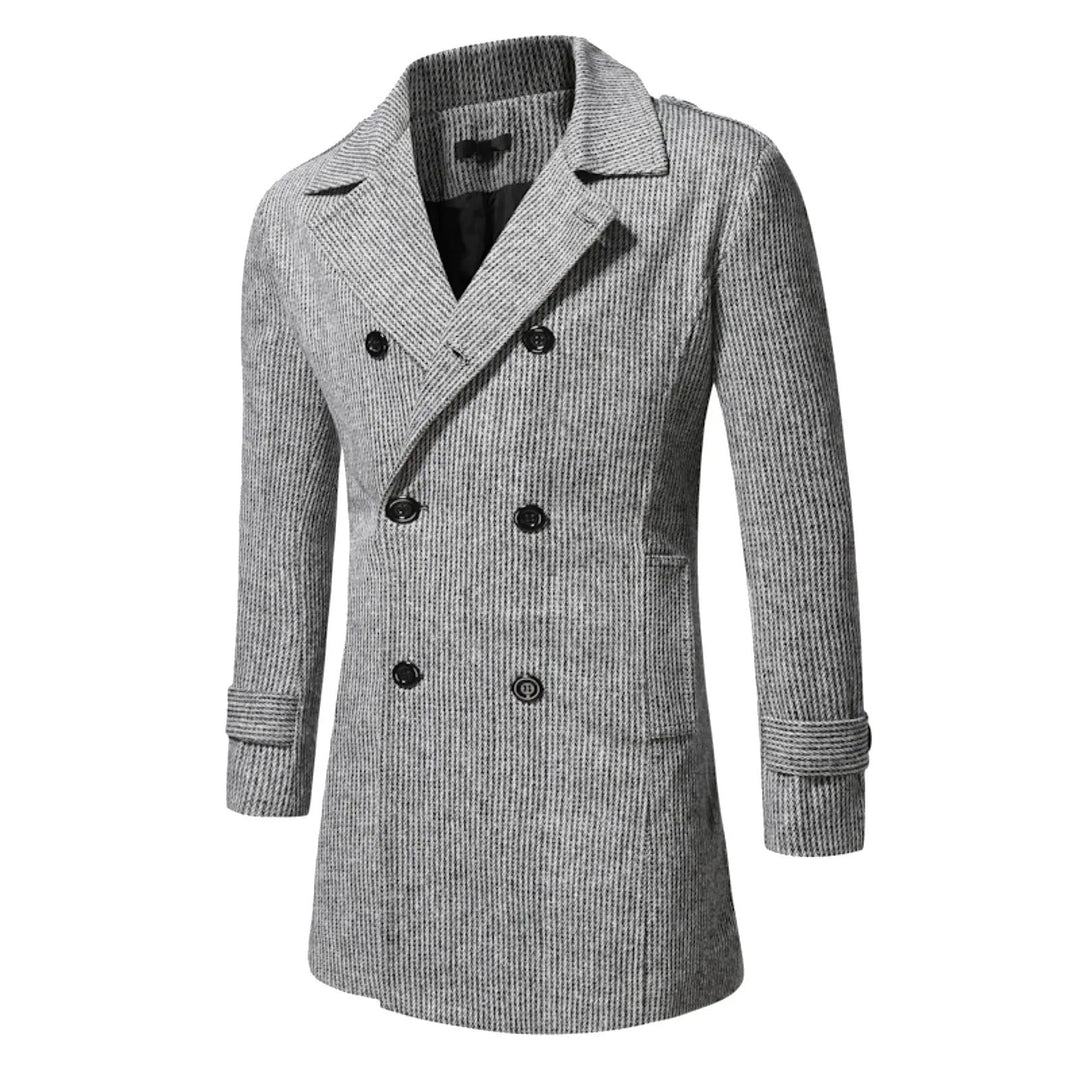 Womens Double Breasted Coat Wool Blend Classic Fit - BritishMode