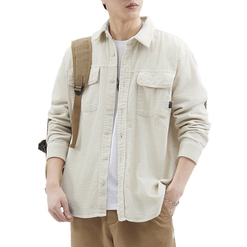 Unisex Casual Jacket Patchwork Design Relaxed Fit