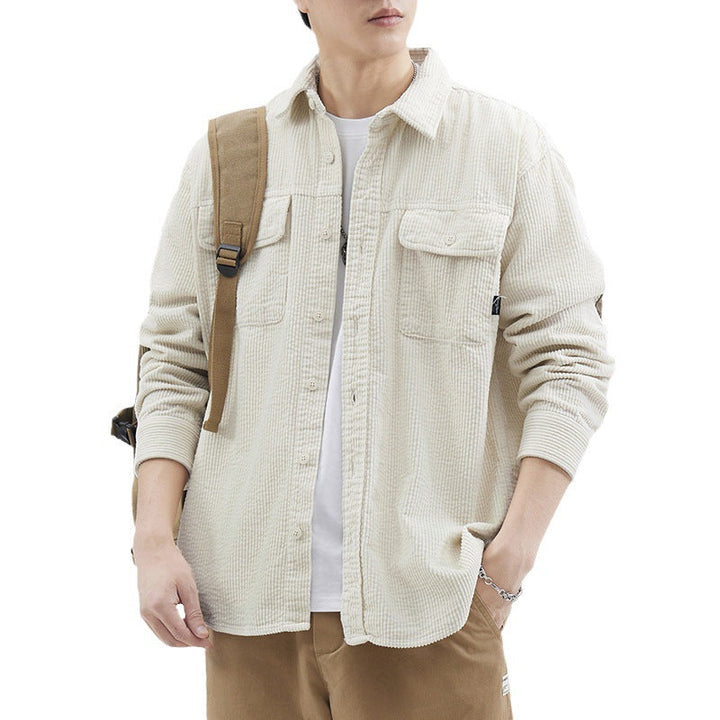 Unisex Casual Jacket Patchwork Design Relaxed Fit