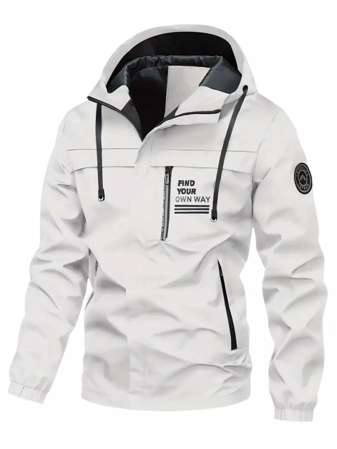 Mens Waterproof Coat Large Size Relaxed Fit
