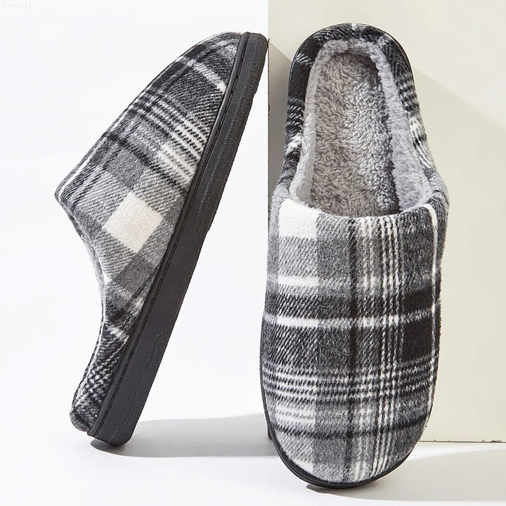 Mens Slippers Fleece Lined Cozy Fit